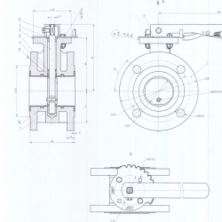 Manually operated disc gate valve, flanged, cast iron DN 65 PN 1,6 MPa IUKL.494425.019