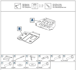 Set of metal guards for Mitsubishi OUTLANDER 2WD