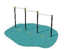 ATM-009 Stationary multi-level crossbars for performing the test "Pull-up from hanging on a high bar".