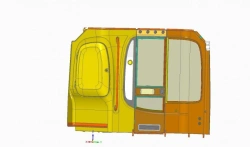 Driver partition upholstery with door model 529222-7800010-20 SB