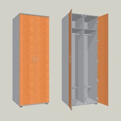 Double-door wardrobe with two sections for clothes model SHGK-9