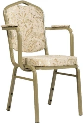 Metal frame chair Corona 25mm with armrests