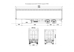 Semi-trailer truck TONAR model 97881 with axles manufactured by TONAR models 90422, 90424, 90431