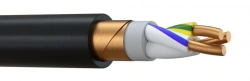 Power cable, not spreading combustion, with reduced smoke - and gas emission, cold-resistant, with copper shield VVGEng(A)-LS