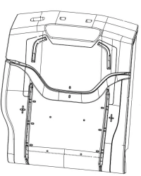 Rear seat backrest padding left 7005410AST01A