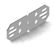 Longitudinal and angle connector KUSSL, metal thickness 1,5 mm, stainless steel grade AISI 316L
