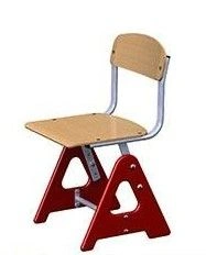 Pupil's adjustable chair on a metal frame, series "Alphabet" (A,B,C), height group 2-4; 3-5; 4-6.