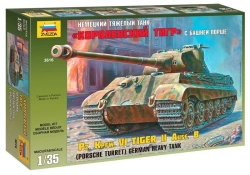 Assembled model "Royal Tiger" with "Porsche" turret