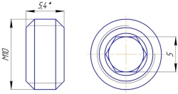 Locking nut (for screws with locking device)