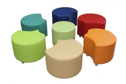 Upholstered poufs