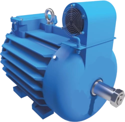 Three-phase asynchronous crane motors with squirrel cage rotor for operation as part of frequency-controlled power drives