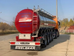 Four-axle tank semi-trailer, load-bearing construction, commercial name BERGHEL 9116P4, type 9116P4, swept bogie sh