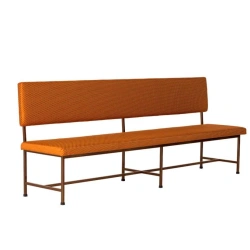 Bench on metal frame