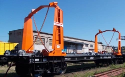 Unified removable equipment for transporting rail-tie links on the PM-820 platform