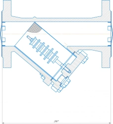 Magnetic flange filter DN 65