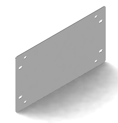 Mounting plate SPPMP 1528, overall dimensions 280x150 mm, metal thickness 1,5 mm, stainless steel, grade AISI 304
