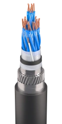 Cable for signalling and interlocking, with increased protection against external electromagnetic influences, with aluminium shi