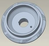 Working Wheel, Compression, RC D1000NX, 0.68" shaft, Niresist, Generation 2 / IMPELLER: COMP, RC D1000NX, .68, NI-RST, RC