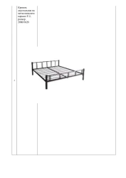 Double bed with metal frame F-2