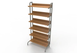 One-sided library shelving unit Model: SB-1 of "Edelwood" trade mark