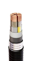 Power cable KAMAKS copper with EPR insulation in corrugated metal armour in PVC ng(A)-LS sheathing