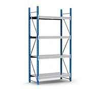 Metal warehouse shelving unit