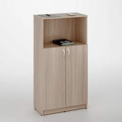 Low filing cabinet with niche