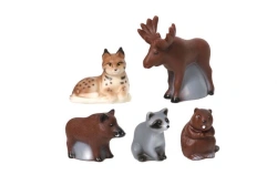PVC figures in set Animals of taiga and forest set, B4196
