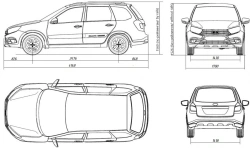 Motor vehicles for transport of people other type 2230, modification 223005 on the basis of LADA GRANTA vehicles, type