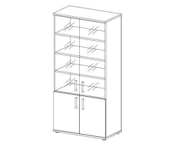 Cupboard with glass