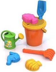 Sand Set No. 65 (scoop, 3 Sea Mix moulds, rake, bucket, sieve, watering can)