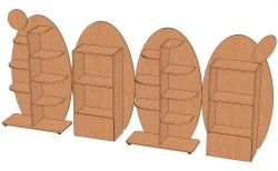Shelving unit "Caterpillar". Model: S-Gu
