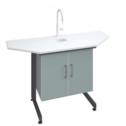 Laboratory bench with sink type 2 high