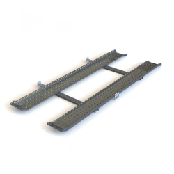Aluminium two-section folding ramp