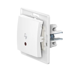 CADUCEUS ALING PRESTIGE Flush-mounted push-button switch with indication 10A, 250V~, white, article number 6010I.0