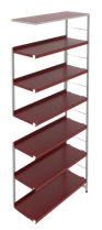 Metal shelving unit 880x300x2052 mm