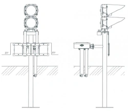 Railway dwarf railway traffic lights TU 32 ELT 046-13