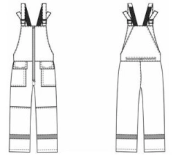 Men's overalls for protection against low temperatures