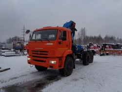 Special purpose vehicle with KMA type hydraulic loading crane on the basis of KAMAZ 53504 and its modifications 51K12N-UE