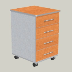 Four-drawer underbench model TP-4