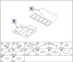 Set of metal guards for Mitsubishi ECLIPSE 2WD