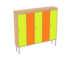 Metal-framed 5-piece children's wardrobe SHG5-M