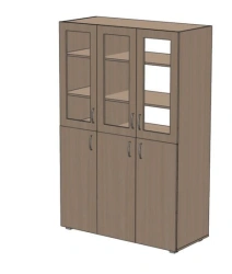 Wardrobe with display cabinet, item no. 006/2023