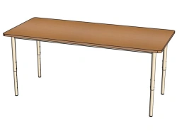 Rectangular table on metal frame/ SD41