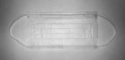 Medical disposable masks made of nonwoven materials non-sterile two-layer, density 60g/m2, white