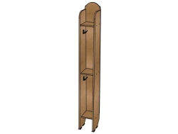Towel rack No. 2 ''Moidodyr'', plywood (paint), 2 cells/ SD61