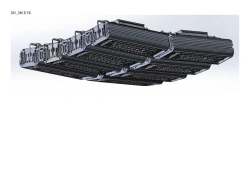 LED luminaire "Industrial Design MTM IoT" series CUBIC 380 Eight modules Connection from the ends - 2 pcs - 180 degrees Soed