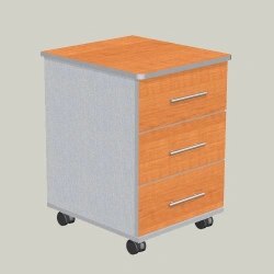 Rolling three-drawer cabinet model TM-4