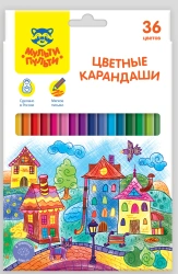 Coloured pencils Multi-Pulti "Incredible Adventures", 36 colours, sharpened, cardboard, europodweight
