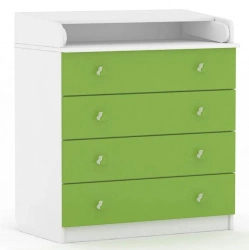 Polini kids Simple 1580 chest of drawers, white-lime, item 0001288.6
